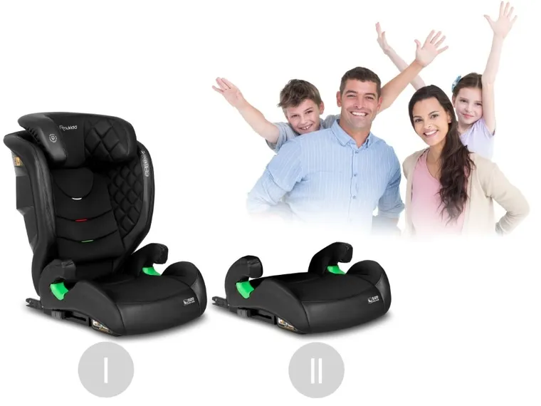 Nukido, Louis, fotelik samochodowy, ISOFIX, czarny, 15-36 kg