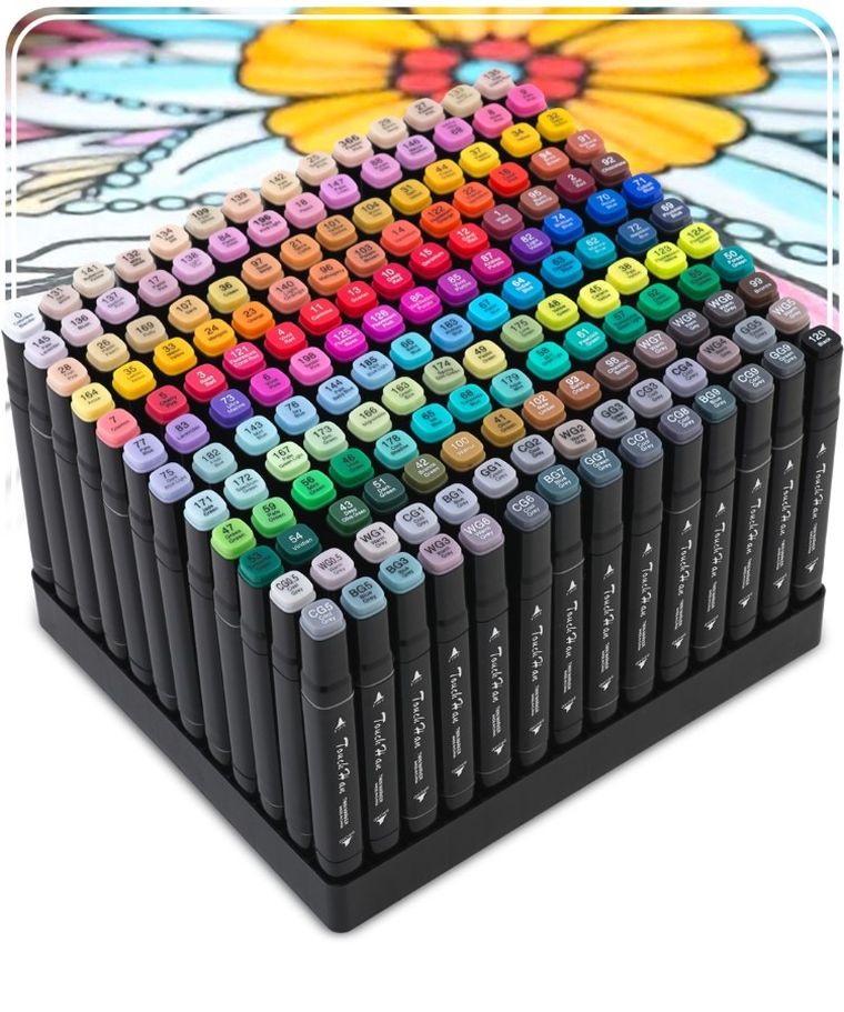 Nukido, markery alkoholowe z torbą, 168 szt.