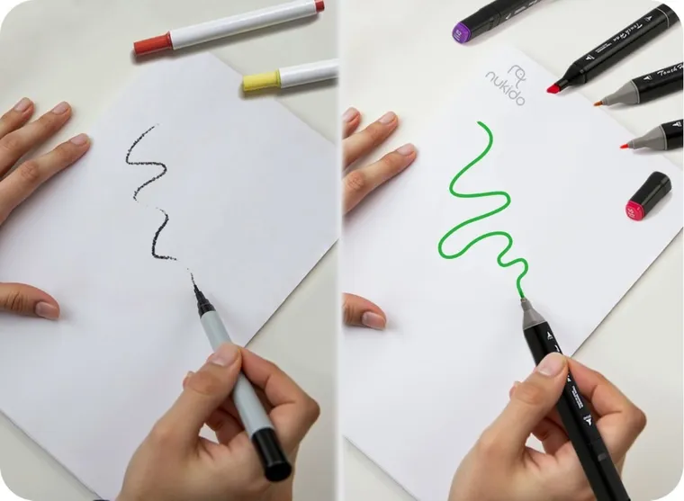 Nukido, markery alkoholowe z torbą, 262 szt.