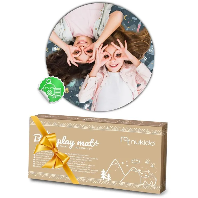 Nukido, mata piankowa, składana, 200-150-1 cm