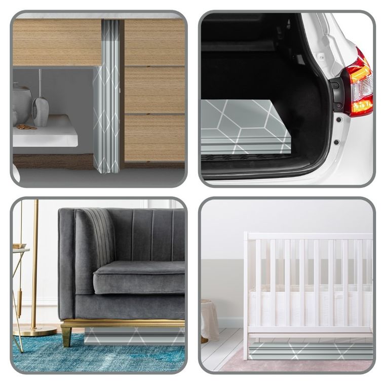 Nukido, mata piankowa, składana, ocean, 200-180-1 cm