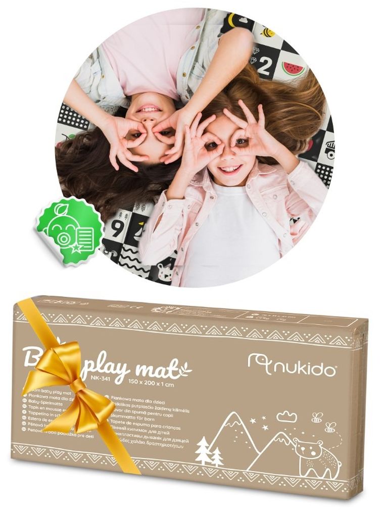 Nukido, mata piankowa, składana, ocean, liczby, 200-180-1 cm