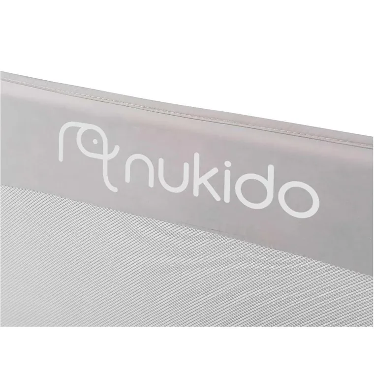 Nukido, osłona zabezpieczająca na łóżko, szara, 150-42-35 cm