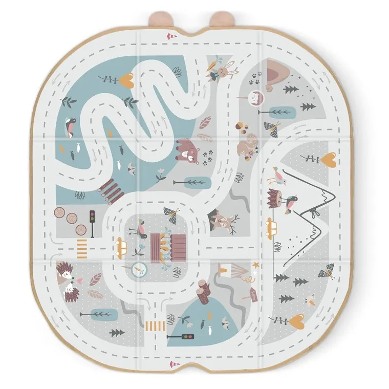 Nukido, pojemnik na zabawki i mata, szary