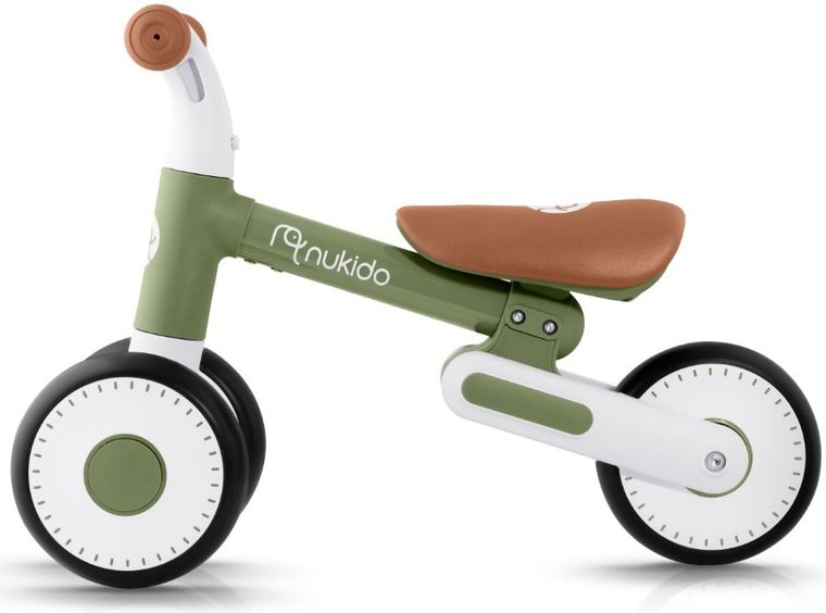 Nukido, rowerek biegowy dla dzieci, biało-zielony