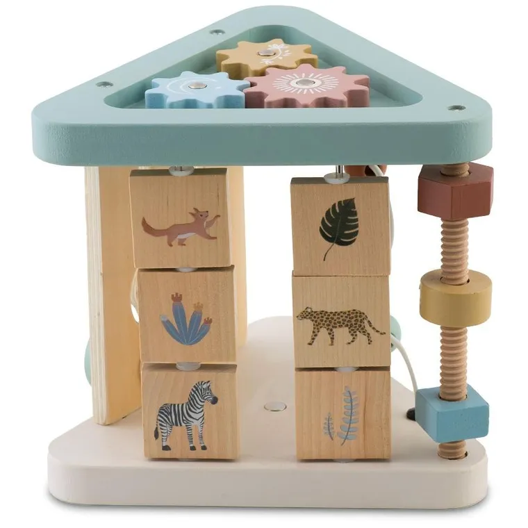 Nukido, trójkąt drewniany, zabawka sensoryczna