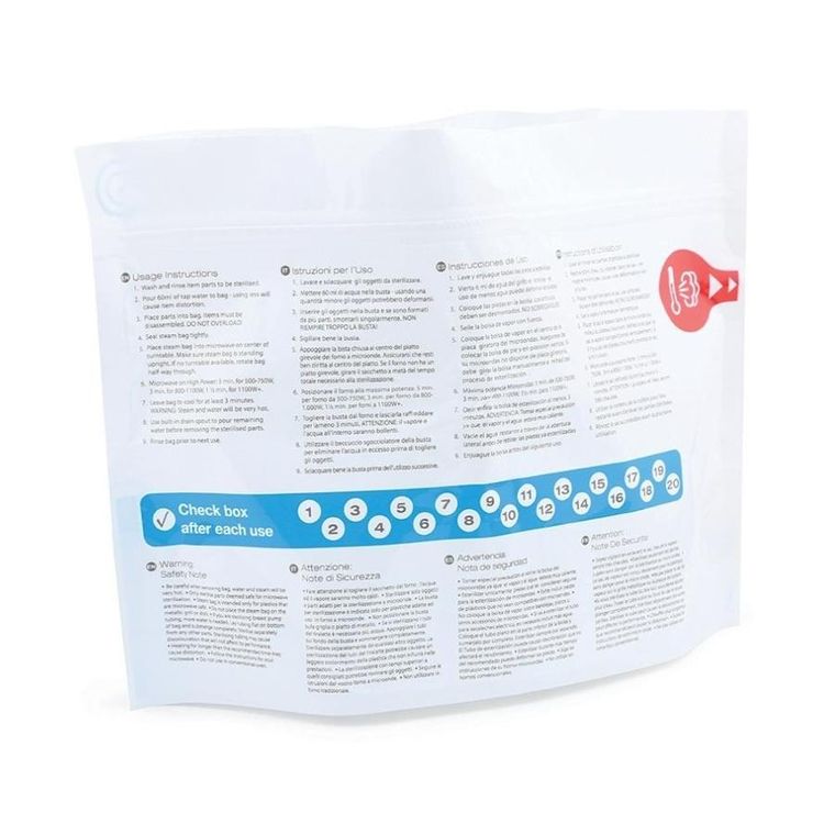 Nuvita, torebki do sterylizacji w kuchence mikrofalowej, 5 szt.