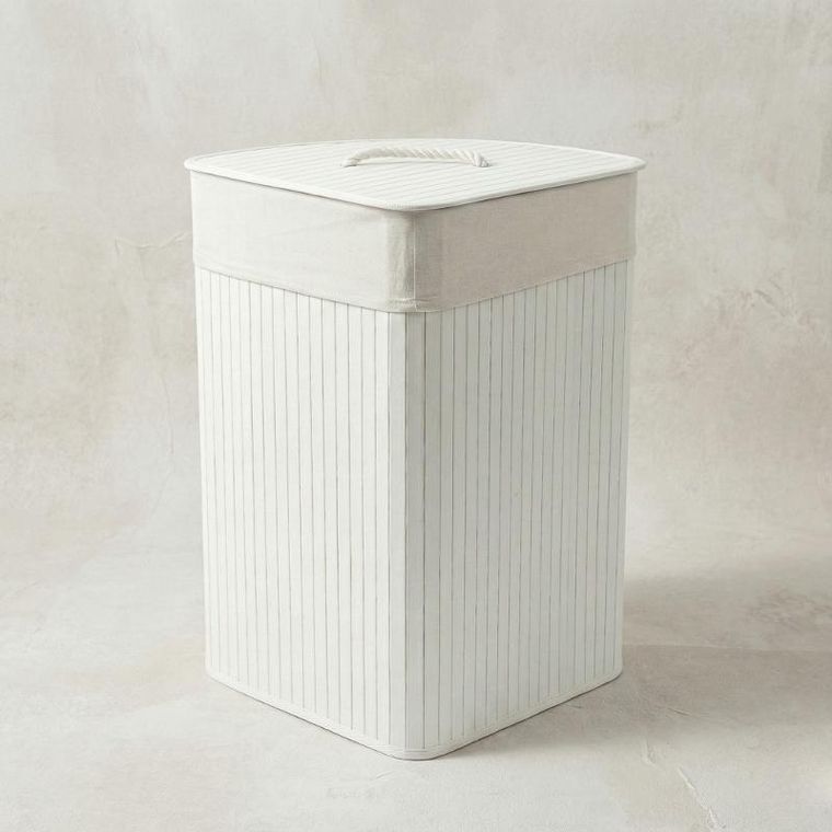 Nuxio, Arco, narożny kosz na pranie, bambus, 60l