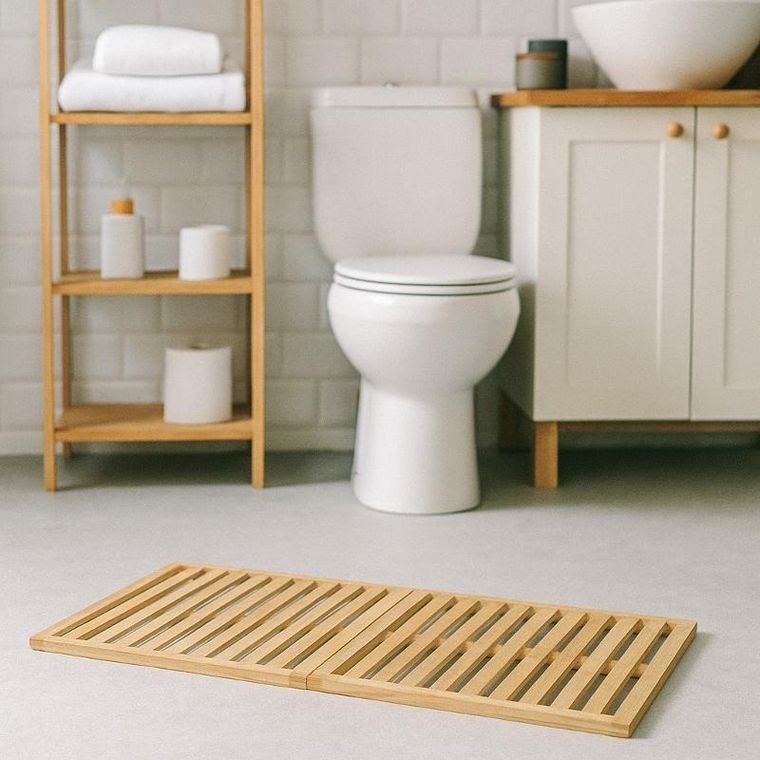 Nuxio, Avela, podest bambusowy do łazienki, 100-50 cm