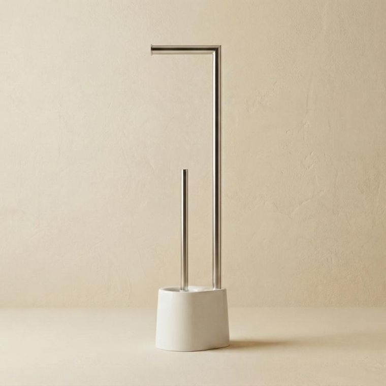 Nuxio, Stilk, stojak na papier toaletowy i szczotkę do WC, 63 cm