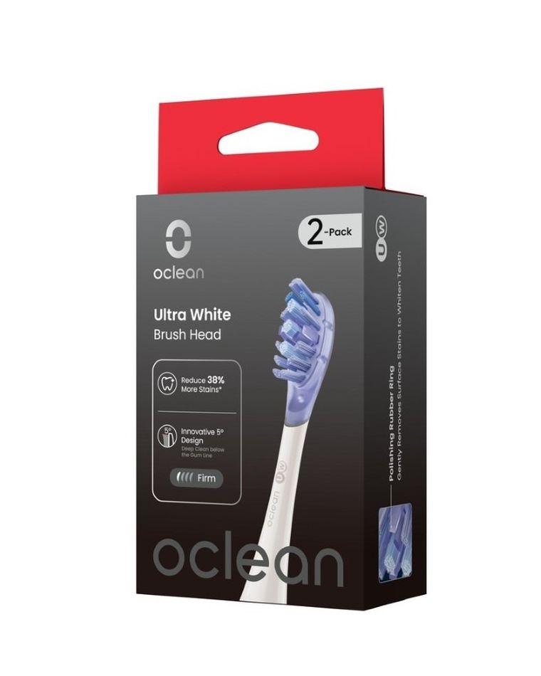 Oclean, Ultra White, końcówki do szczoteczki, UW03, białe, 2 szt.