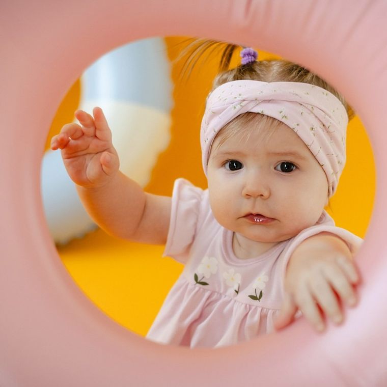 Opaska dziewczęca, ecru, Eevi