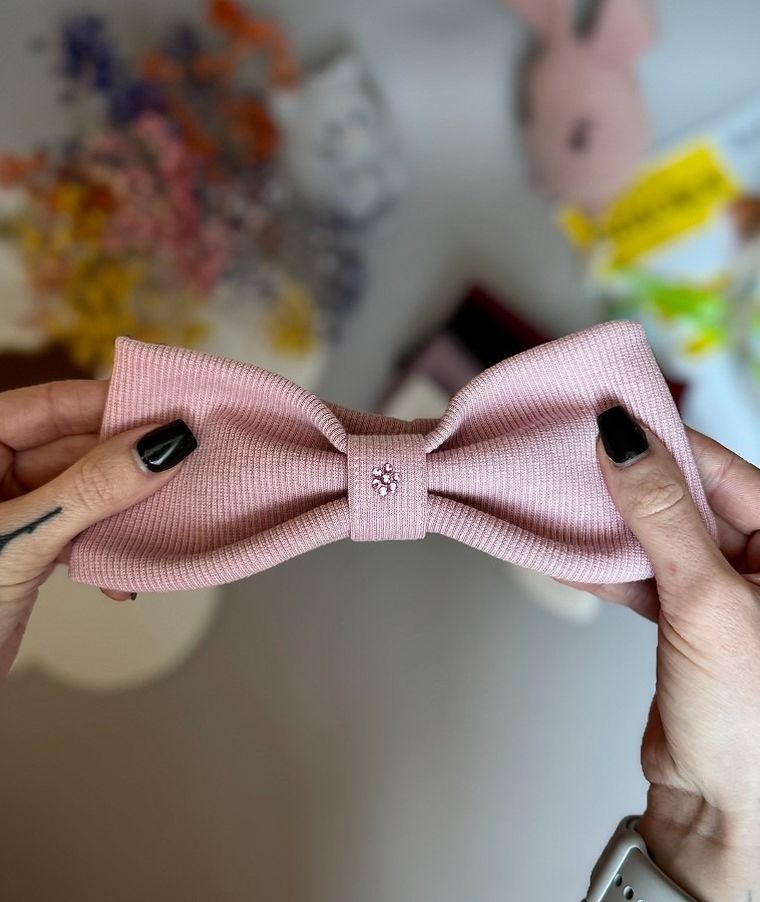 Opaska dziewczęca, prążkowana, różowa, Iltom