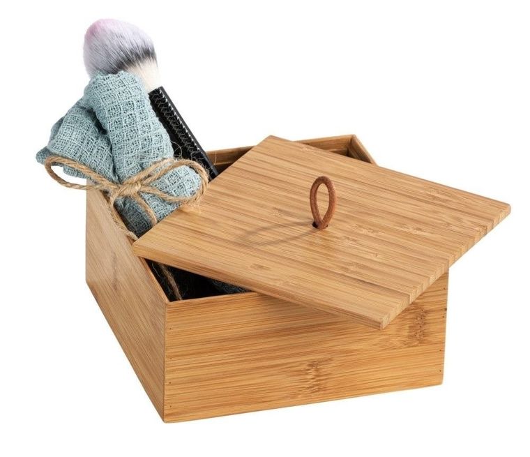Organizer łazienkowy, Terra, bambus, 15-15 cm