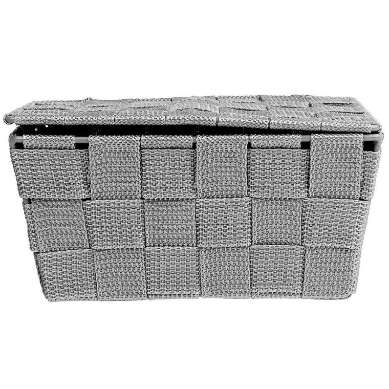 Organizer z pokrywką, Adria grey, pojemnik łazienkowy