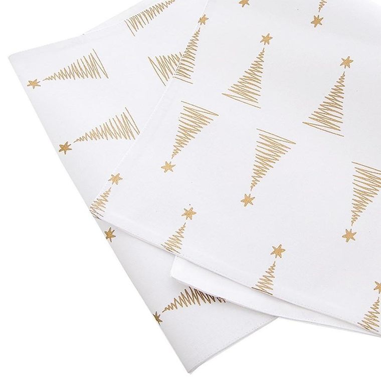 Orion, bieżnik na stół bawełniany, choinka, 130-32 cm