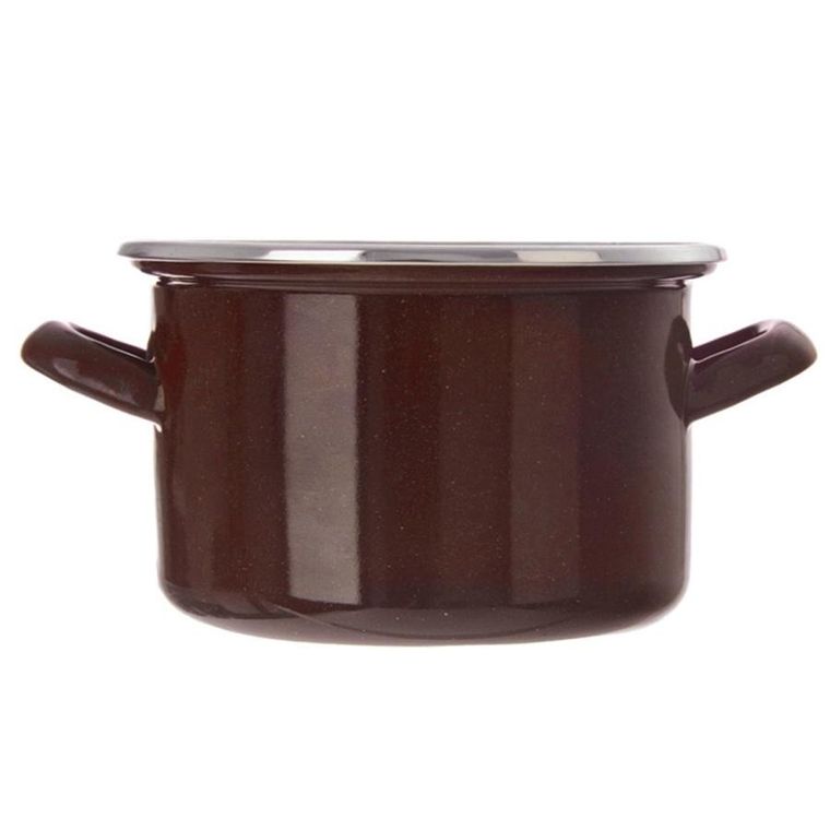 Orion, Brown, garnek emaliowany, 16 cm, 1,4l