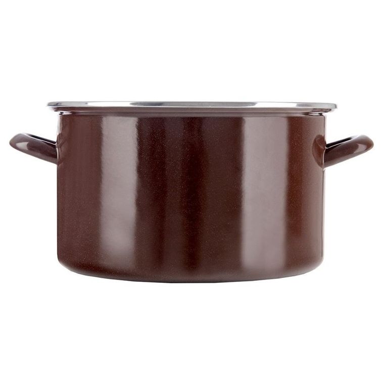 Orion, Brown, garnek emaliowany, 28 cm, 8l