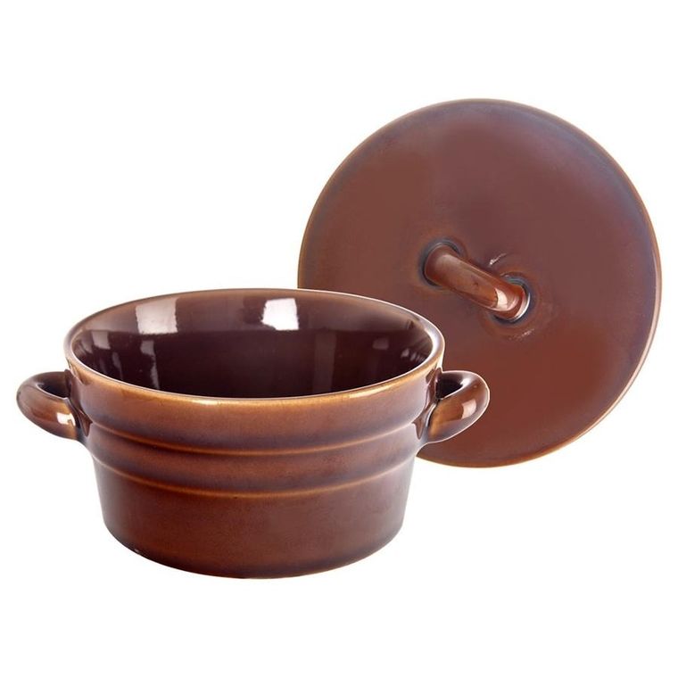 Orion, ceramiczny garnek na smalec z pokrywką, 340 ml