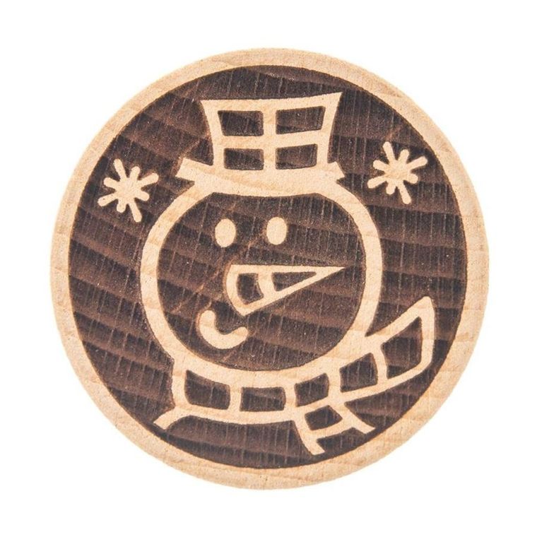 Orion, dekorator do ciastek, drewniany bałwan, 5.5 cm