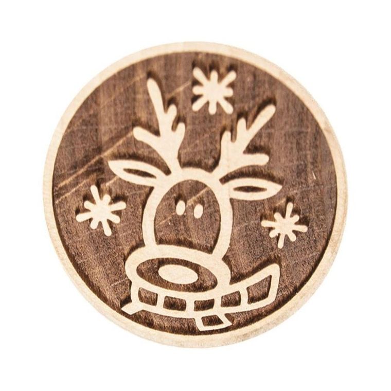 Orion, dekorator do ciastek, drewniany renifer, 5.5 cm