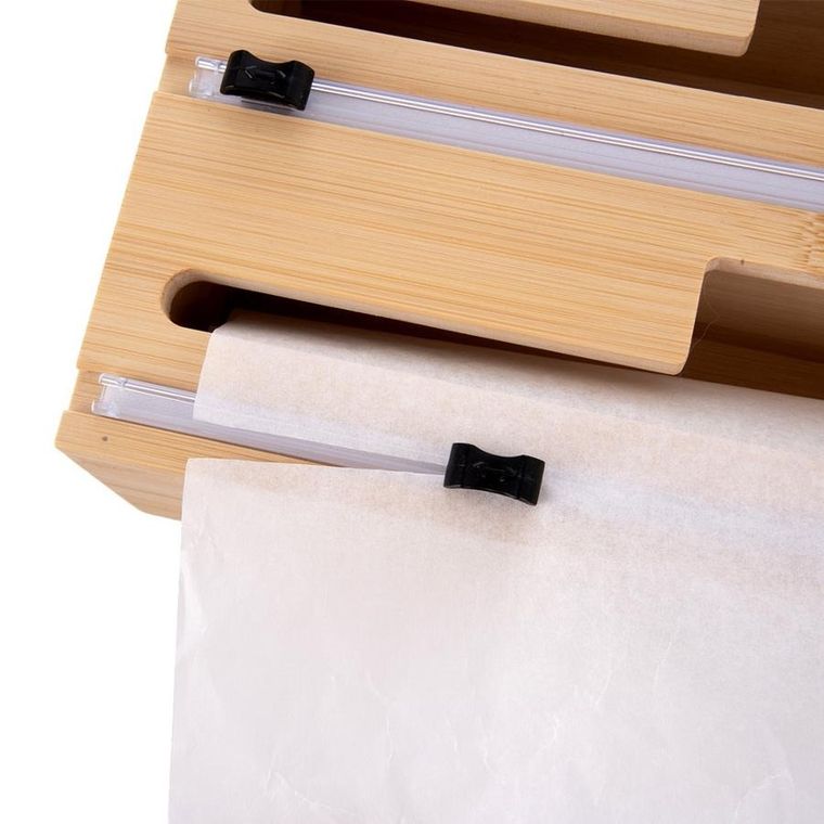 Orion, dyspenser do folii, podwójny, drewniany