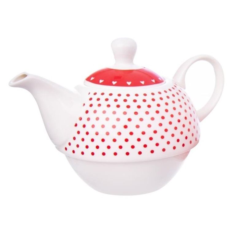 Orion, dzbanek + filiżanka ze spodkiem, serca