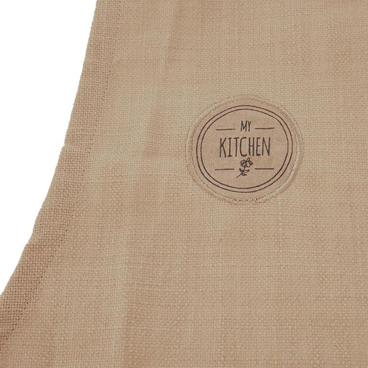 Orion, fartuch kuchenny, bawełniany, wiązany, brązowy