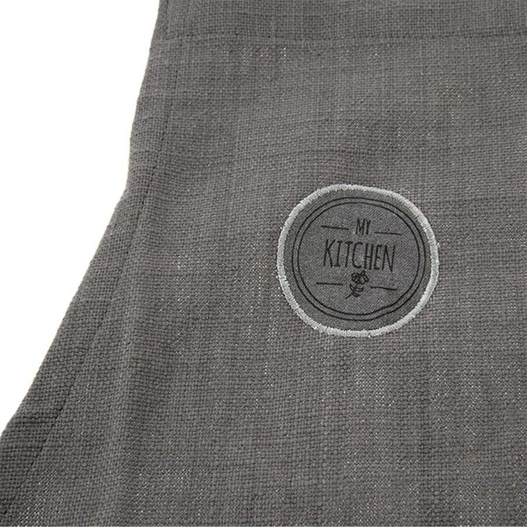 Orion, fartuch kuchenny, bawełniany, wiązany, szary