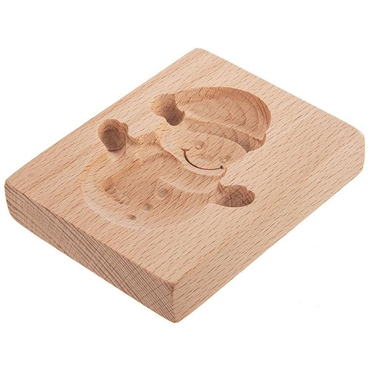 Orion, foremka do ciastek, drewniana, bałwan, 11-9,5 cm