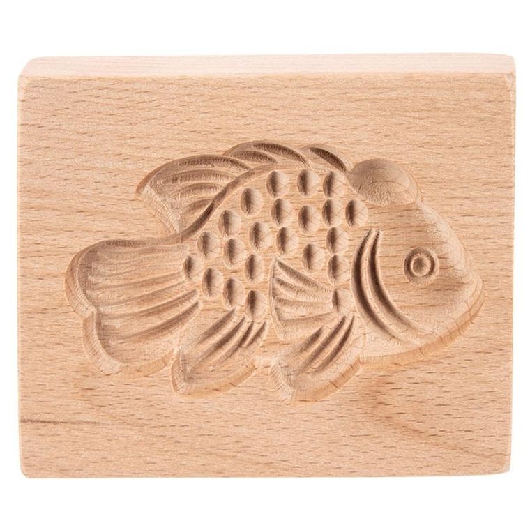 Orion, foremka do ciastek, drewniana, ryba, 10-8 cm
