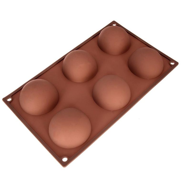 Orion, forma do ciastek i pralin, silikonowa, brązowa, 28-16,5-3 cm