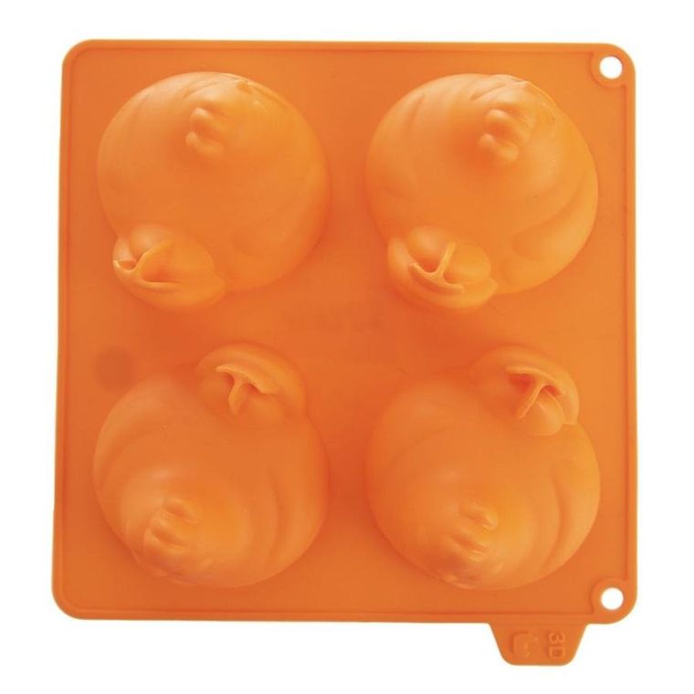 Orion, forma do ciastek i pralin, silikonowa, pomarańczowa kurka