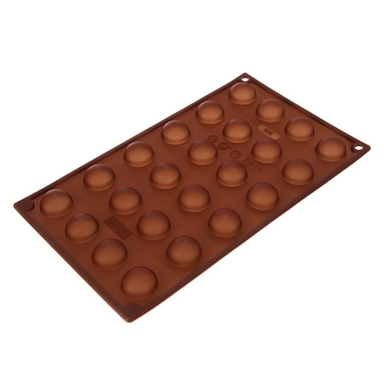 Orion, forma do pralin i czekoladek silikonowa, brązowa, 30-17,5-1,5 cm