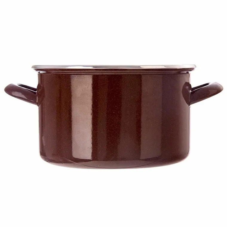 Orion, garnek emaliowany, brown, 20 cm, 3l