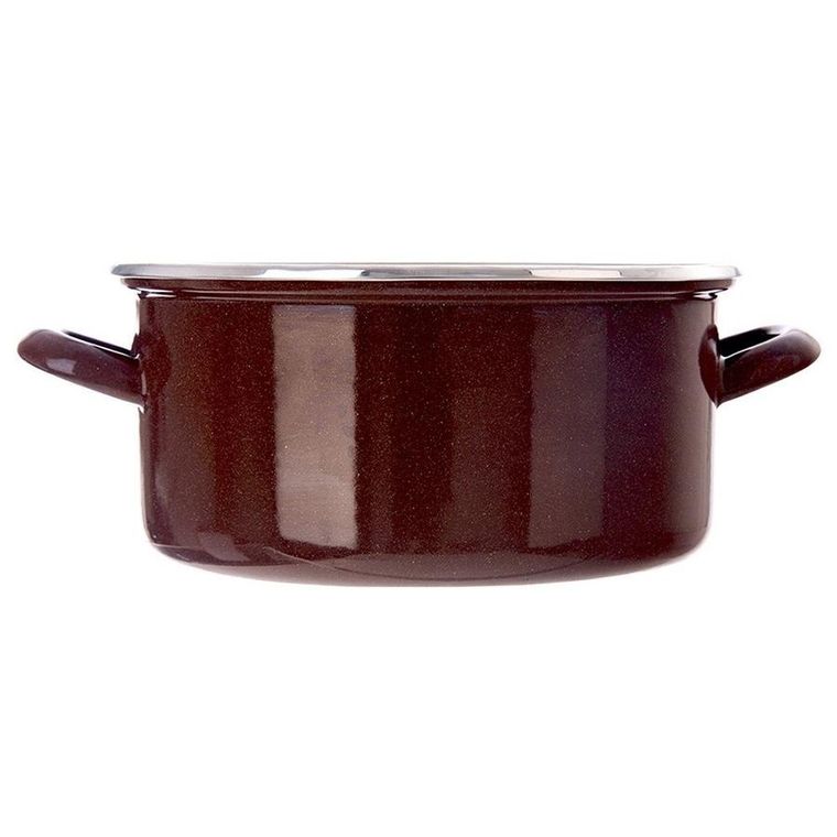 Orion, garnek emaliowany, brown, 24 cm, 4l