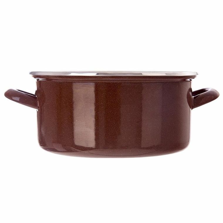 Orion, garnek emaliowany, brown, 26 cm, 5l