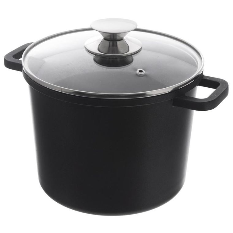 Orion, garnek granitowy ze szklaną pokrywką wysoki, Grande, 4.2 l