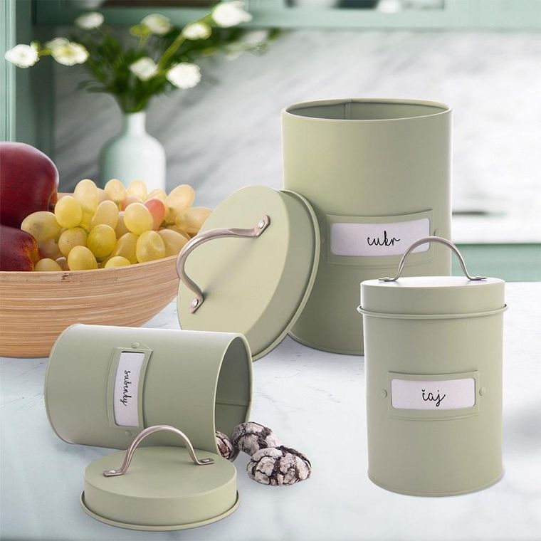 Orion, Greenish, pojemnik do przechowywania, metalowy, zielony, 1,3l