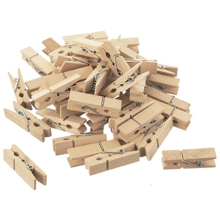 Orion, klamerki dekoracyjne, drewniane, 4.5 cm, 50 szt.