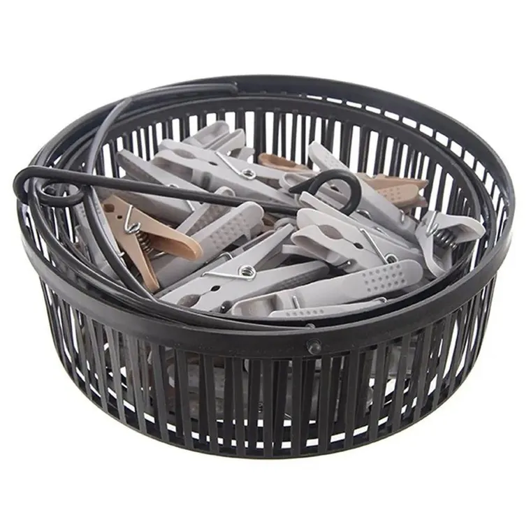 Orion, klamerki na pranie w składanym koszyku, 50 szt.