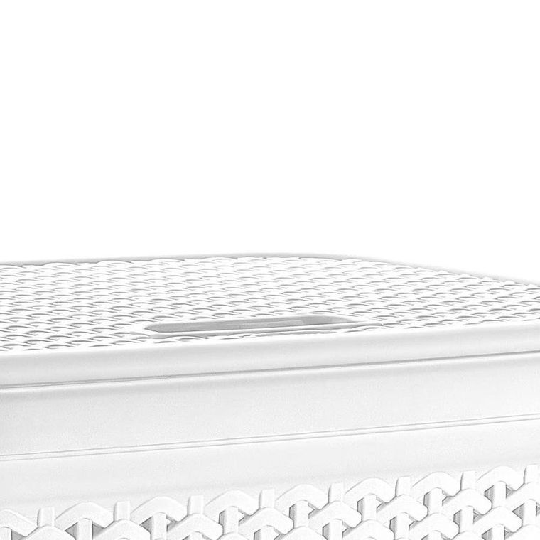 Orion, kosz na pranie z pokrywą, biały, 55l