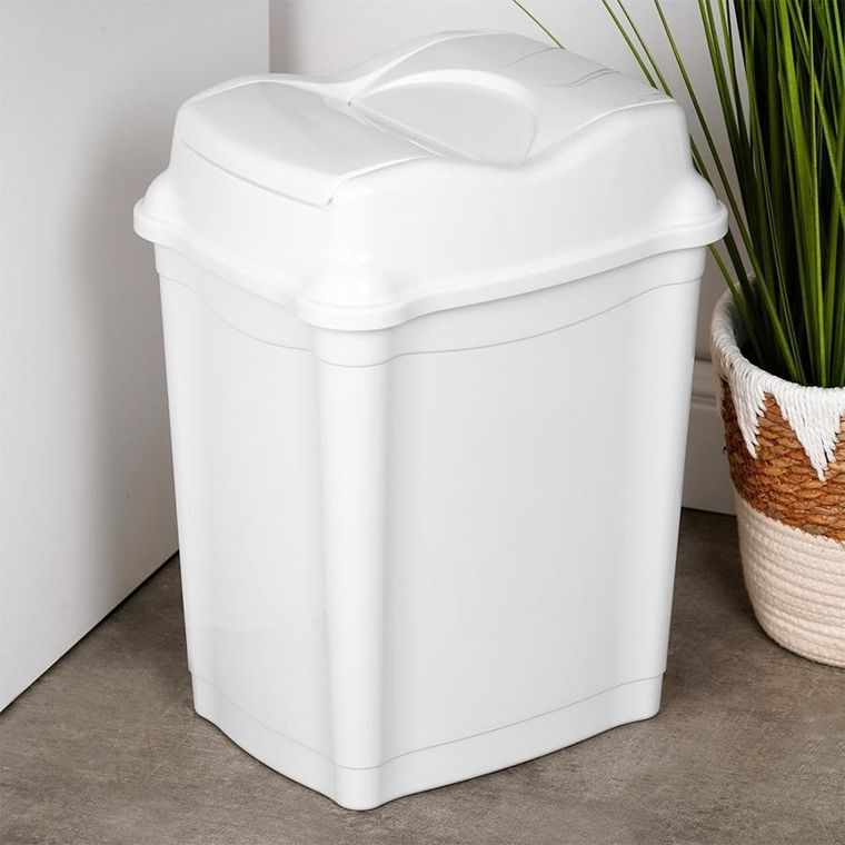 Orion, kosz na śmieci, plastikowy, biały, 16l