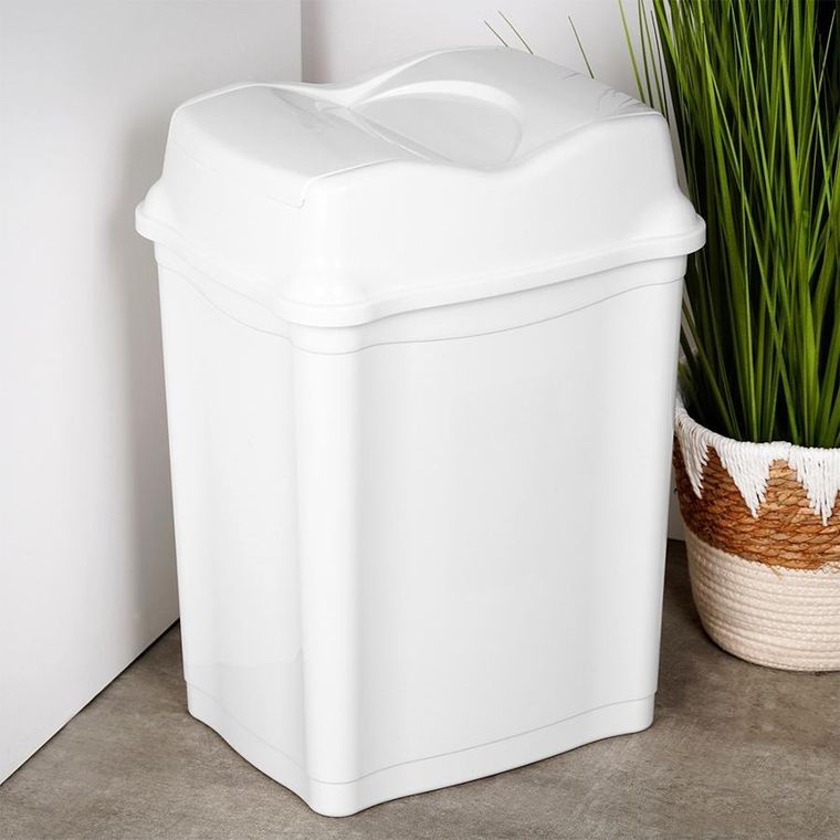 Orion, kosz na śmieci, plastikowy, biały, 28l
