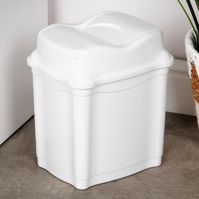 Orion, kosz na śmieci, plastikowy, biały, 5l