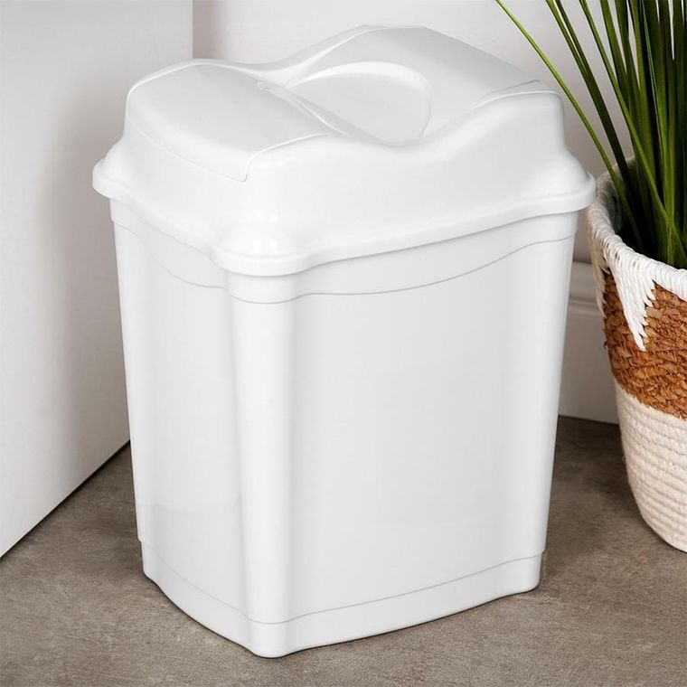 Orion, kosz na śmieci, plastikowy, biały, 9l