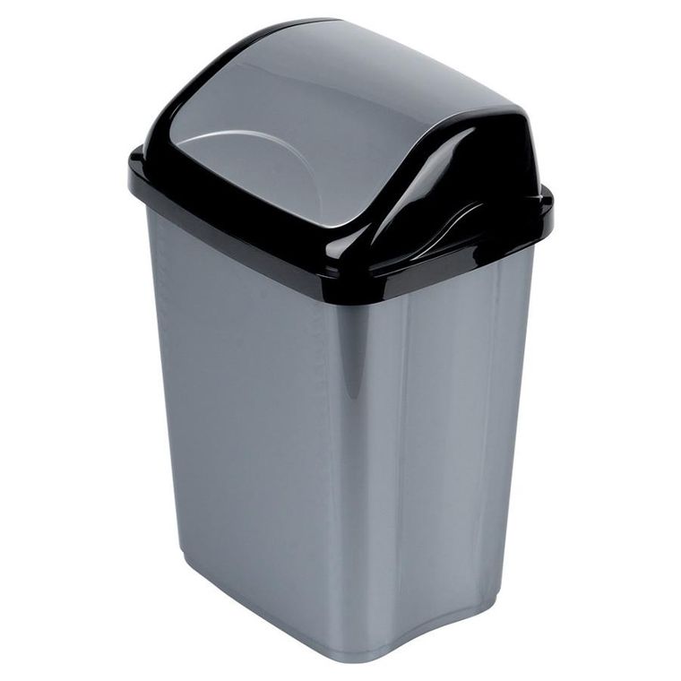 Orion, kosz na śmieci, plastikowy, szary, 10l