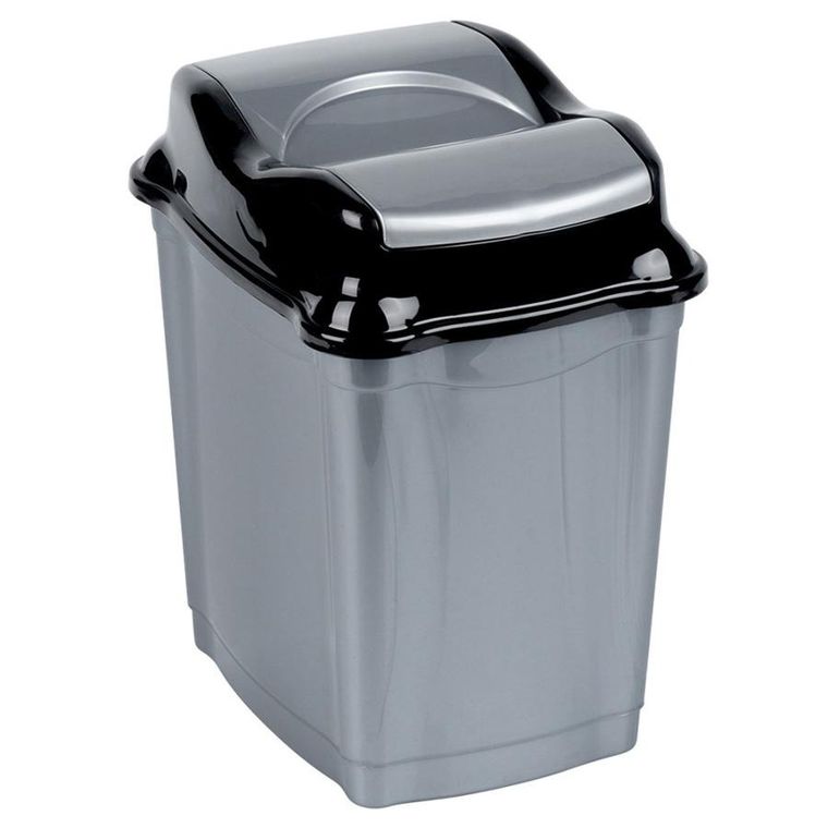 Orion, kosz na śmieci, plastikowy, szary, 16l