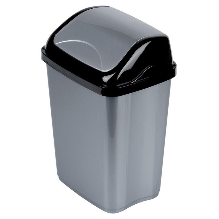 Orion, kosz na śmieci, plastikowy, szary, 16l