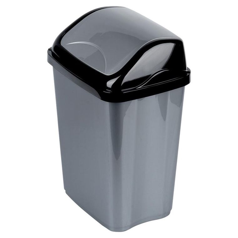 Orion, kosz na śmieci, plastikowy, szary, 26l